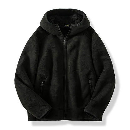 Warm Mens Fleece Winter Coat Thick Cotton Padded Jacket