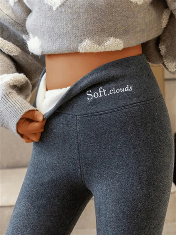 Soft Thermal Fleece Lined Winter Leggings for Women