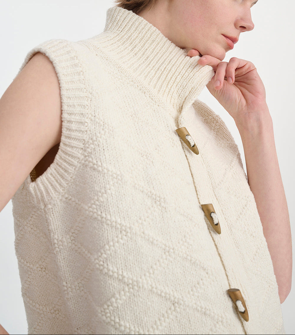 Soft Women's Knit Button Vest - BritishElegance