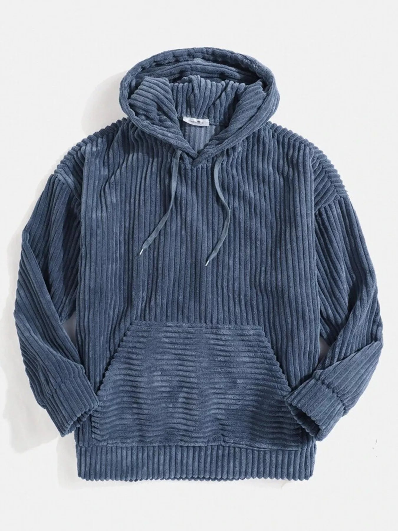 Relaxed Fit Mens Corduroy Hooded Jacket Large Size
