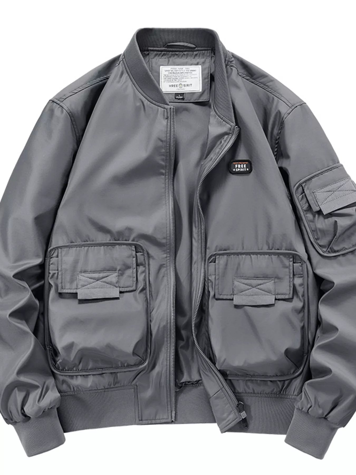 Slim Fit Casual Bomber Jacket - BritishElegance