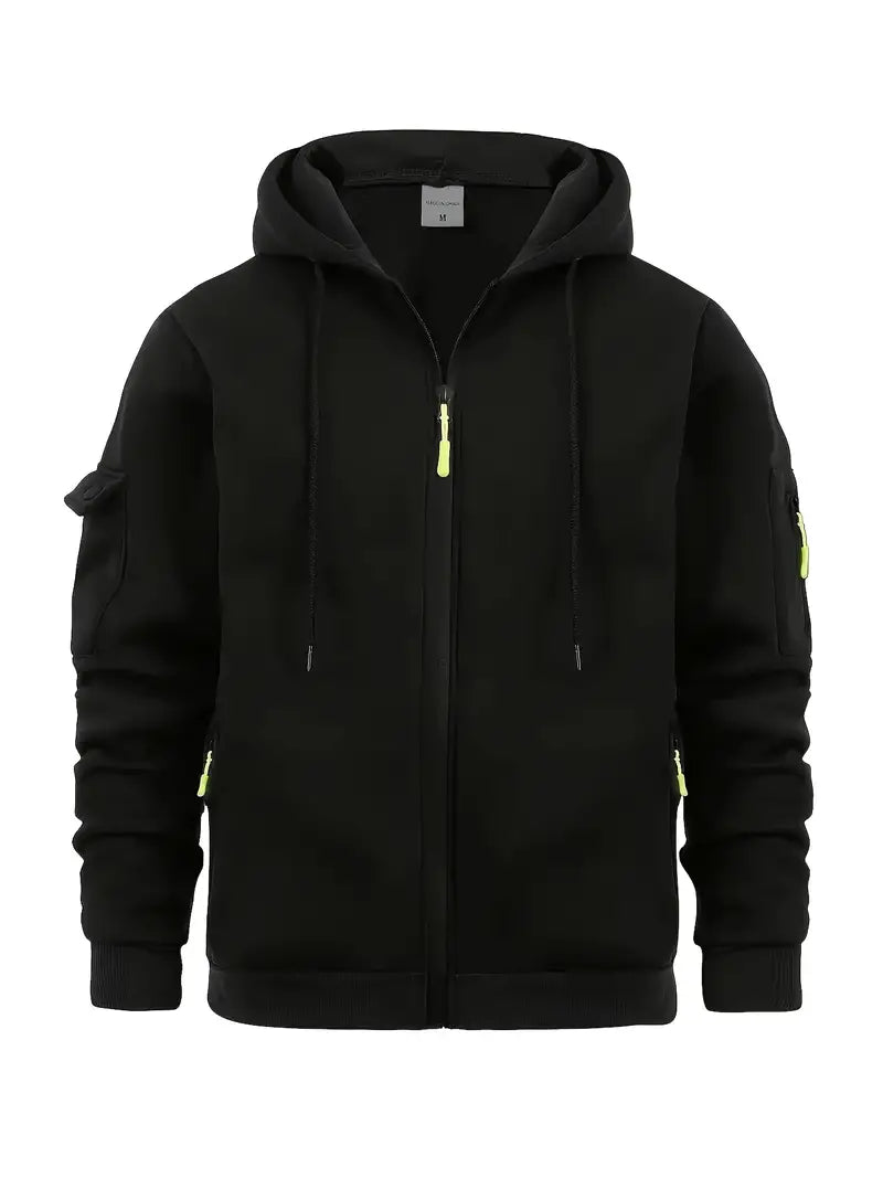 Men's Practical Zip Hoodie with Pockets