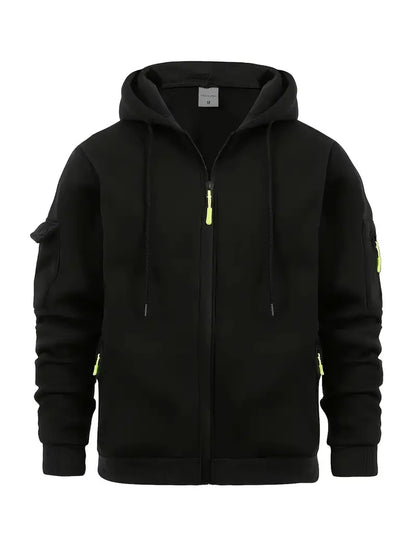 Men's Practical Zip Hoodie with Pockets