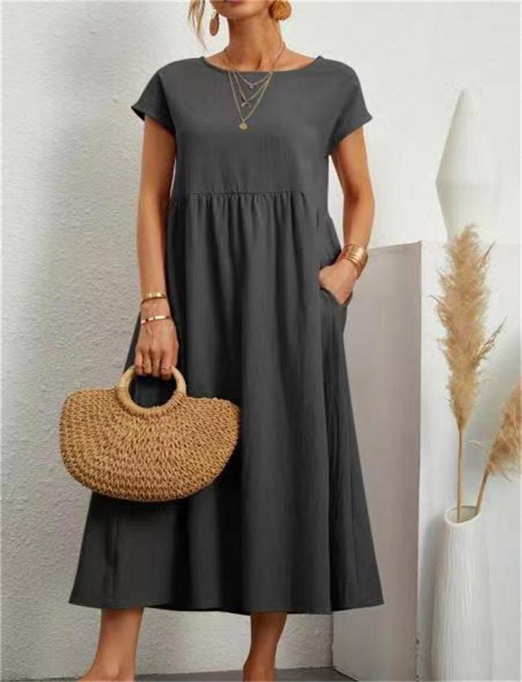 Comfortable Casual Knee Length Midi Dress