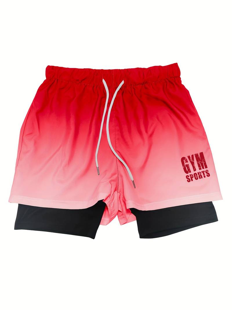 Men's Alexander 2-in-1 Ombre Shorts with Double Layer