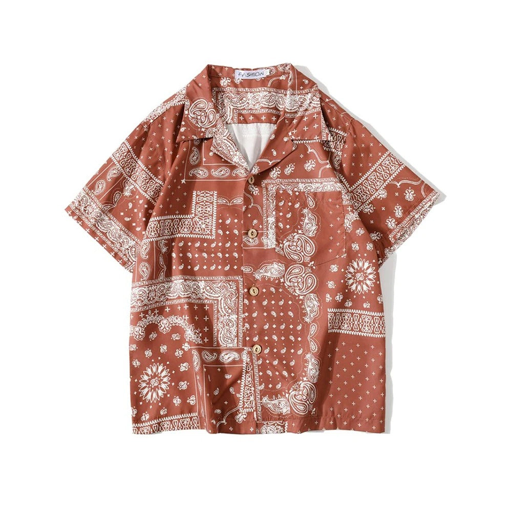 Classic Hawaiian Shirt with Bandana Print