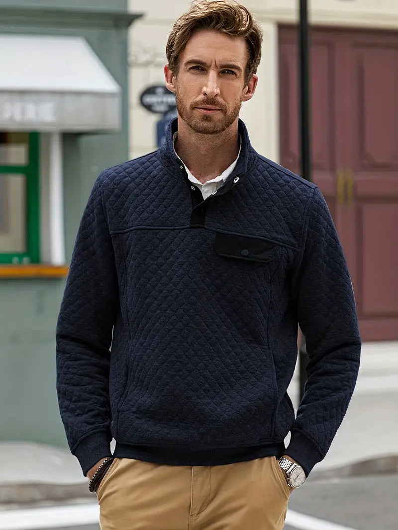 Warm Crew Neck Winter Knit Sweater for Men