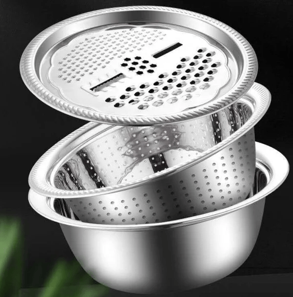 3-In-1 Premium Stainless Steel Sink Set - BritishElegance