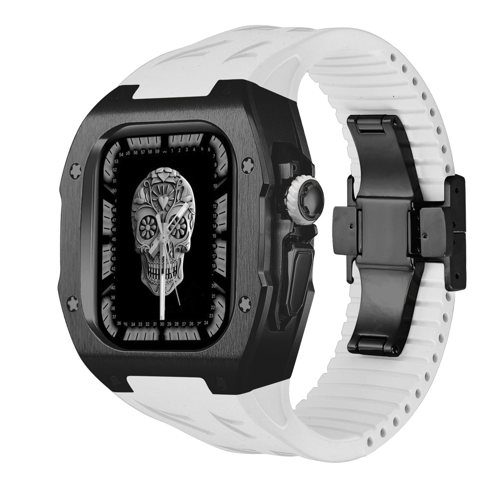 Durable Titanium Case and Soft Rubber Strap for Apple Watch Ultra