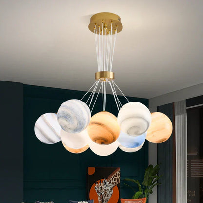 Lunara | Elegant Glass Ball Chandelier - BritishElegance