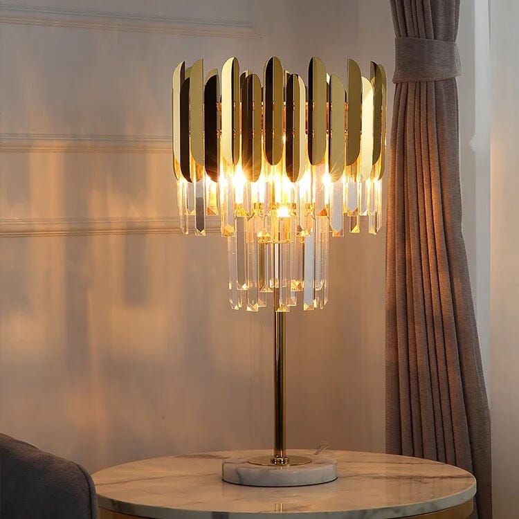 Elegant Glass Floor and Table Lamp