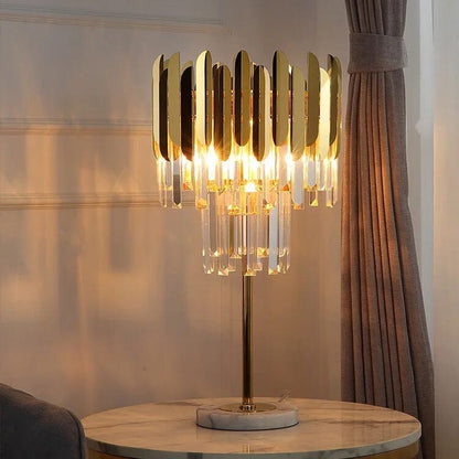 Elegant Glass Floor and Table Lamp