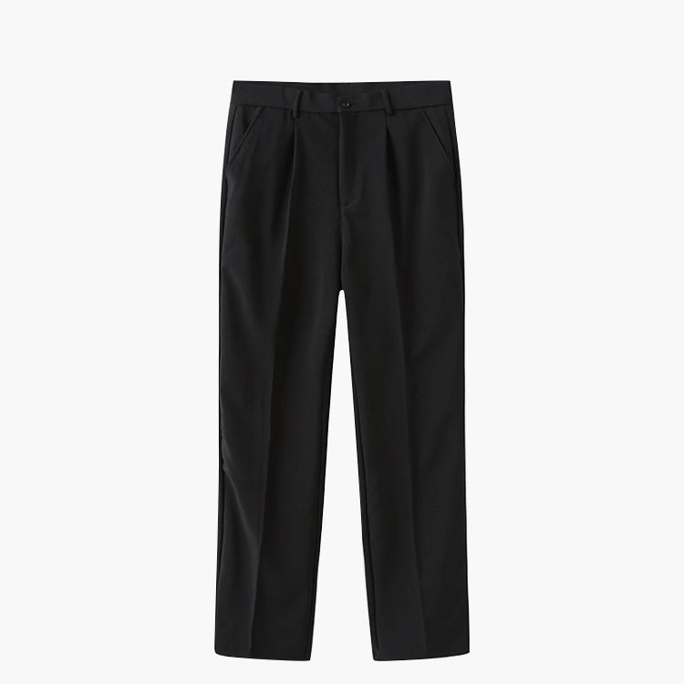 Slim Fit Formal Smart Trousers - BritishElegance