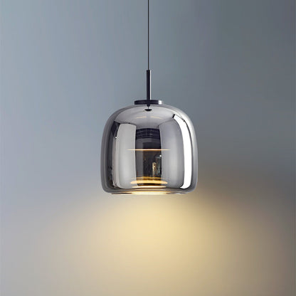 Vintage LED Hanging Light Gold Glass Pendant Lamp
