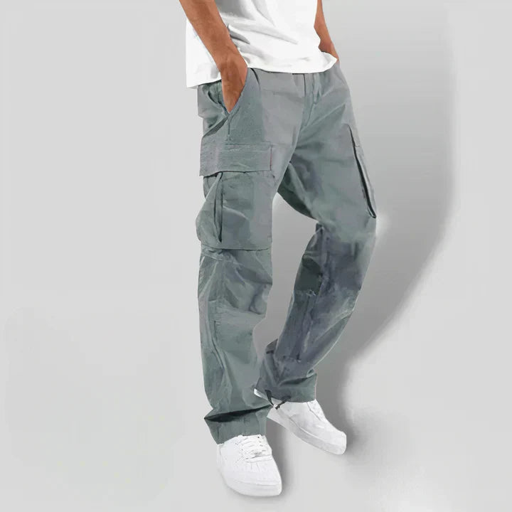 Dark Gray Felix Men's Cargo Pants in Colorful Design