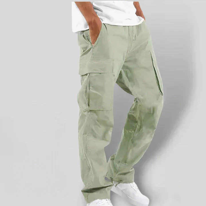 Dark Gray Felix Men's Cargo Pants in Colorful Design