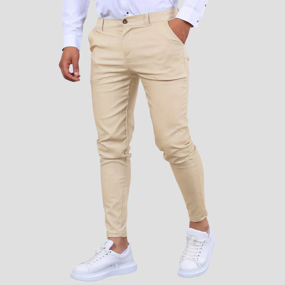 Men’s Slim-Fit Ankle-Length Trousers