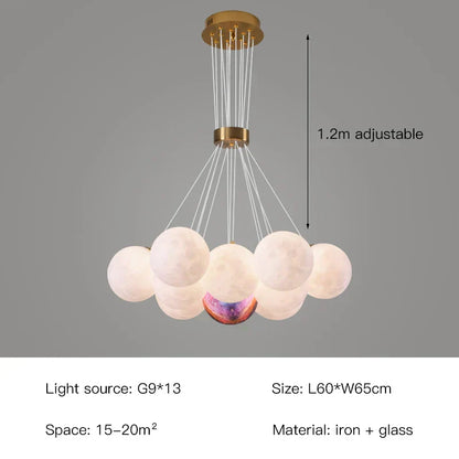 Lunara | Elegant Glass Ball Chandelier