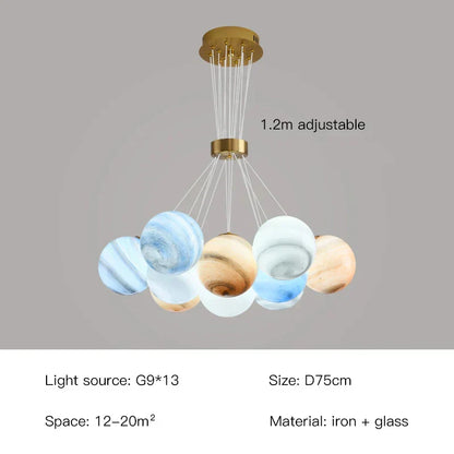 Lunara | Elegant Glass Ball Chandelier