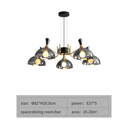 Elegant LED Crystal Chandelier in Black