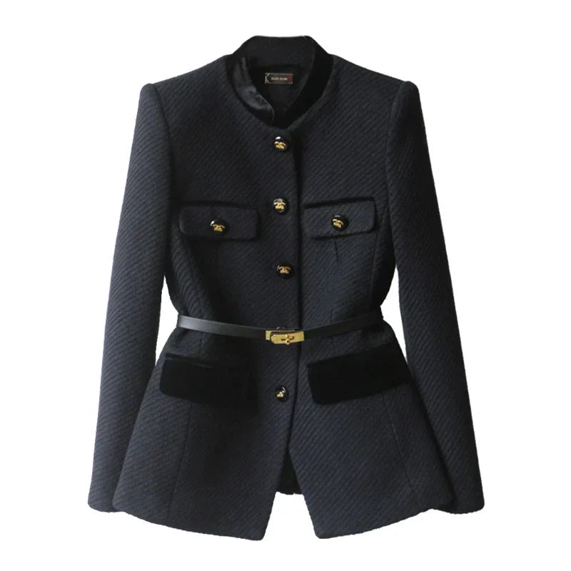 Adriana | Women’s Mid-Length Wool Coat – Classic Design with Timeless Warm Elegance
