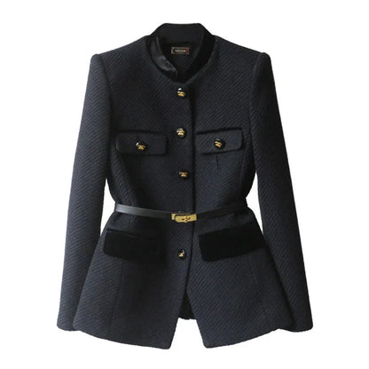 Adriana | Women’s Mid-Length Wool Coat – Classic Design with Timeless Warm Elegance
