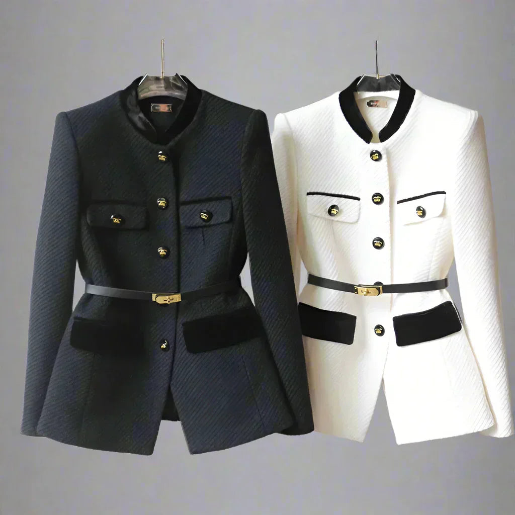 Adriana | Women’s Mid-Length Wool Coat – Classic Design with Timeless Warm Elegance