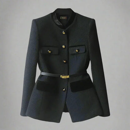 Adriana | Women’s Mid-Length Wool Coat – Classic Design with Timeless Warm Elegance