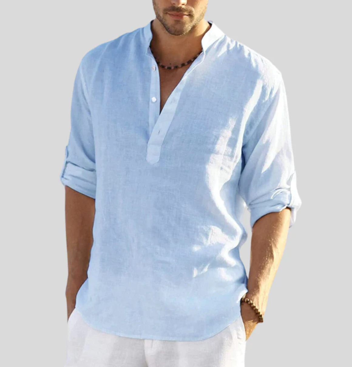 Classic Slim Fit Linen Dress Shirt