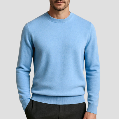 Men’s Classic Crew Neck Fine Knit Sweater