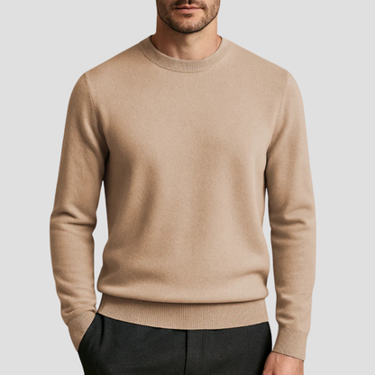 Men’s Classic Crew Neck Fine Knit Sweater