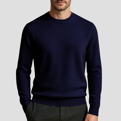 Men’s Classic Crew Neck Fine Knit Sweater