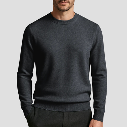 Men’s Classic Crew Neck Fine Knit Sweater