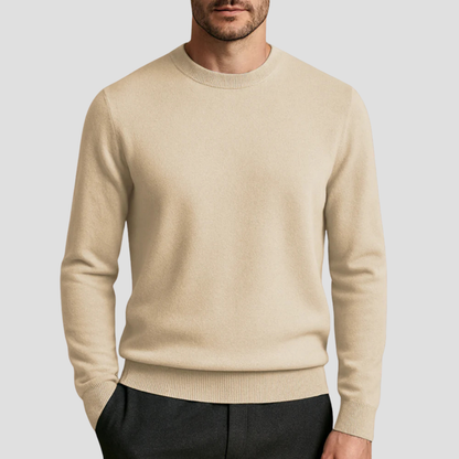 Men’s Classic Crew Neck Fine Knit Sweater