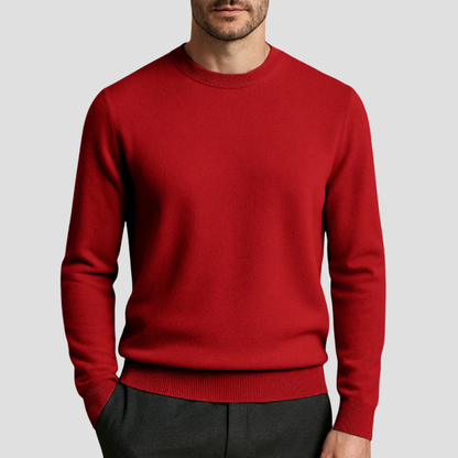 Men’s Classic Crew Neck Fine Knit Sweater