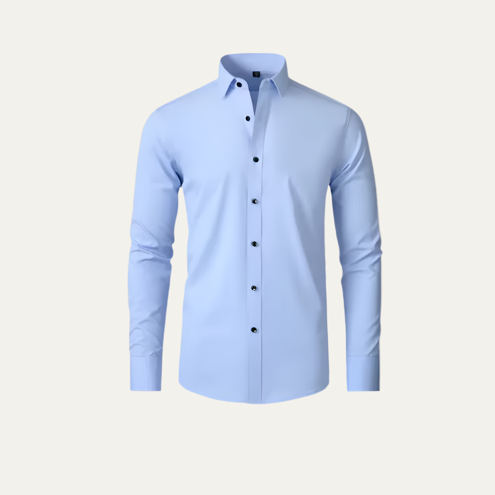 Men’s Tailored Stretch Button Front Dress Shirt
