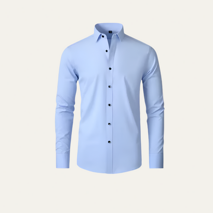 Men’s Tailored Stretch Button Front Dress Shirt