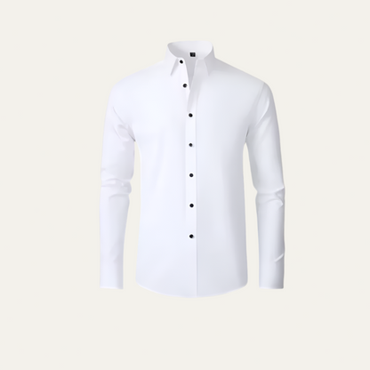 Men’s Tailored Stretch Button Front Dress Shirt