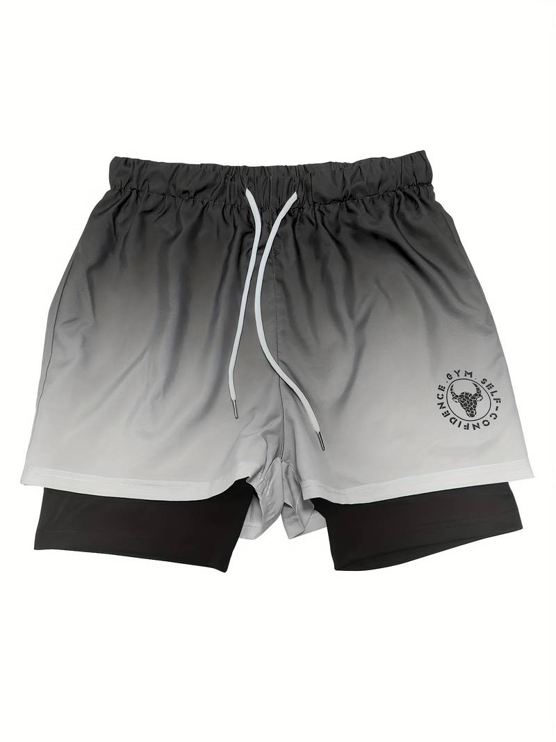 Men's Alexander 2-in-1 Ombre Shorts with Double Layer