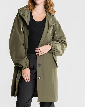 Danica | Women’s Hooded Windbreaker – Lightweight All-Season Mid-Length Jacket with Comfortable Fit
