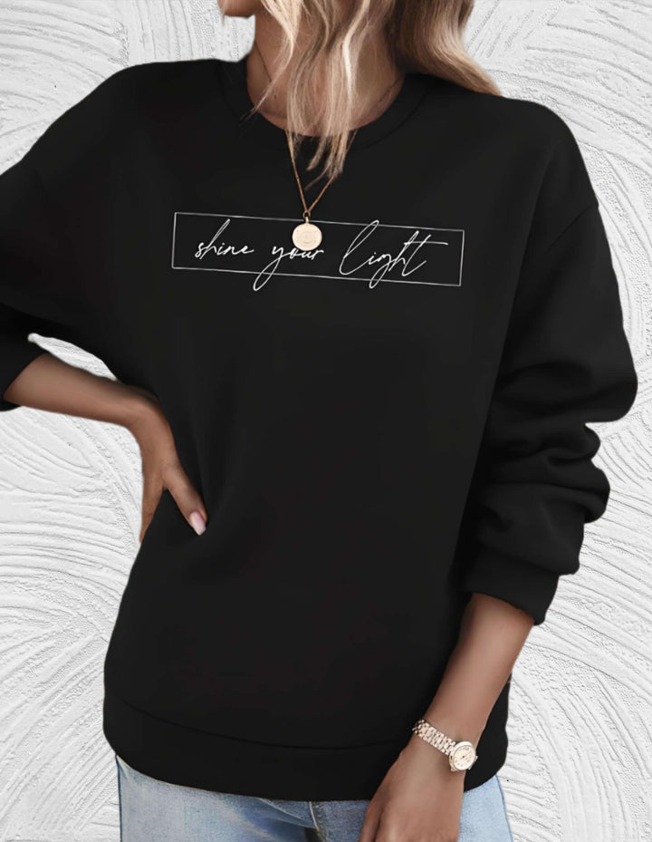 Cozy Women's Autumn Sweater with Inspirational Quote