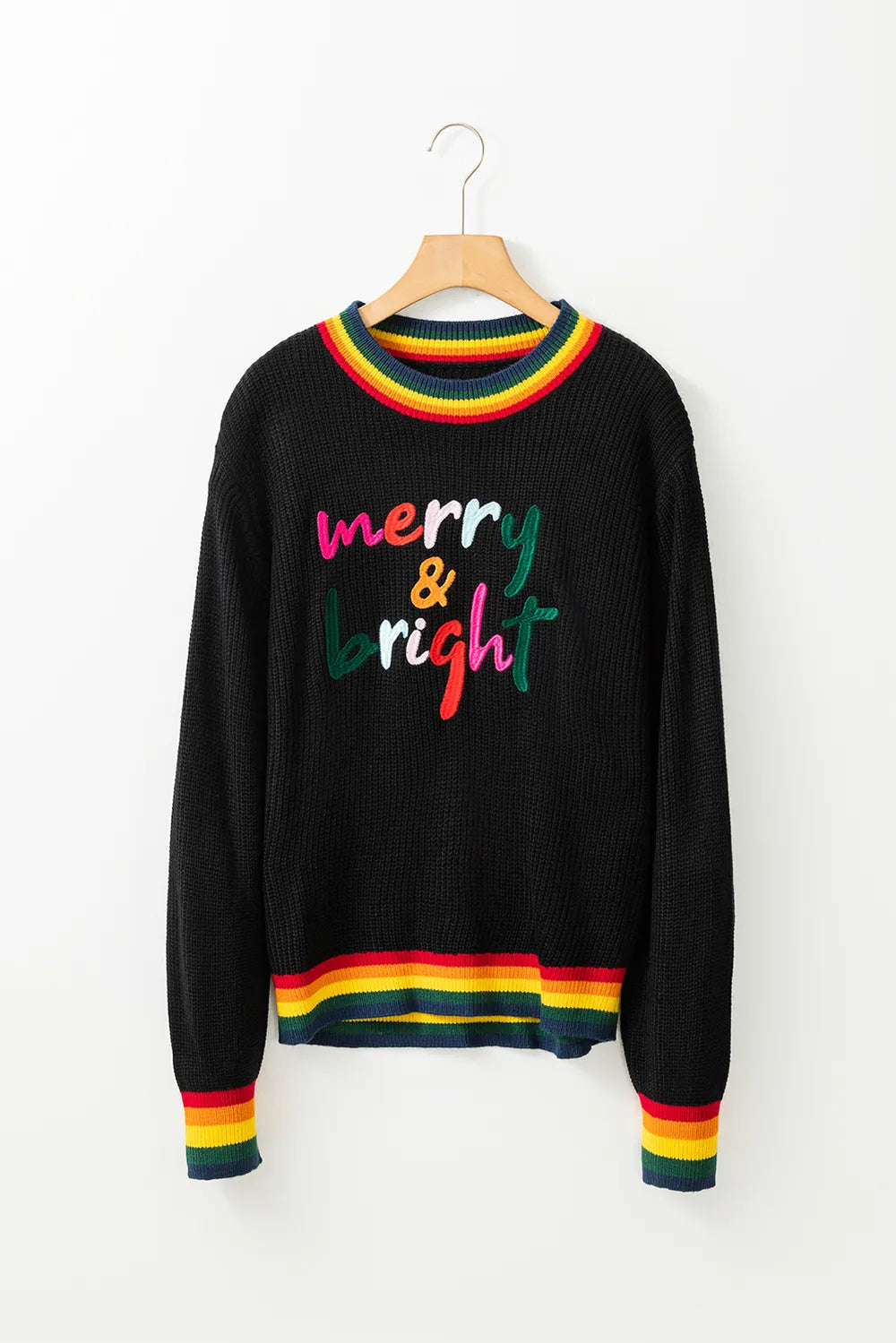 Omelia | Knitted Rainbow Women's Christmas Jumper