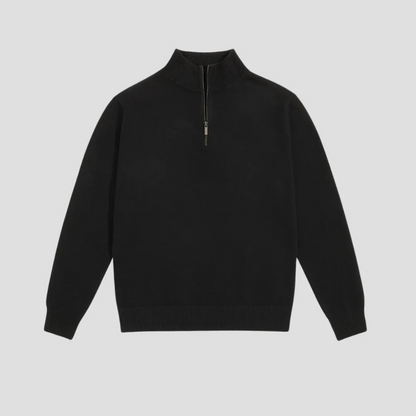 Men’s Classic Quarter-Zip Sweater with Mock Neck