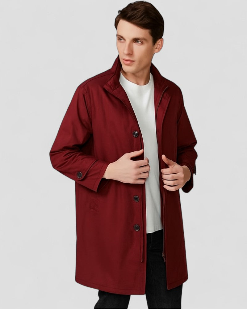 Men’s Minimalist Button-Front Coat