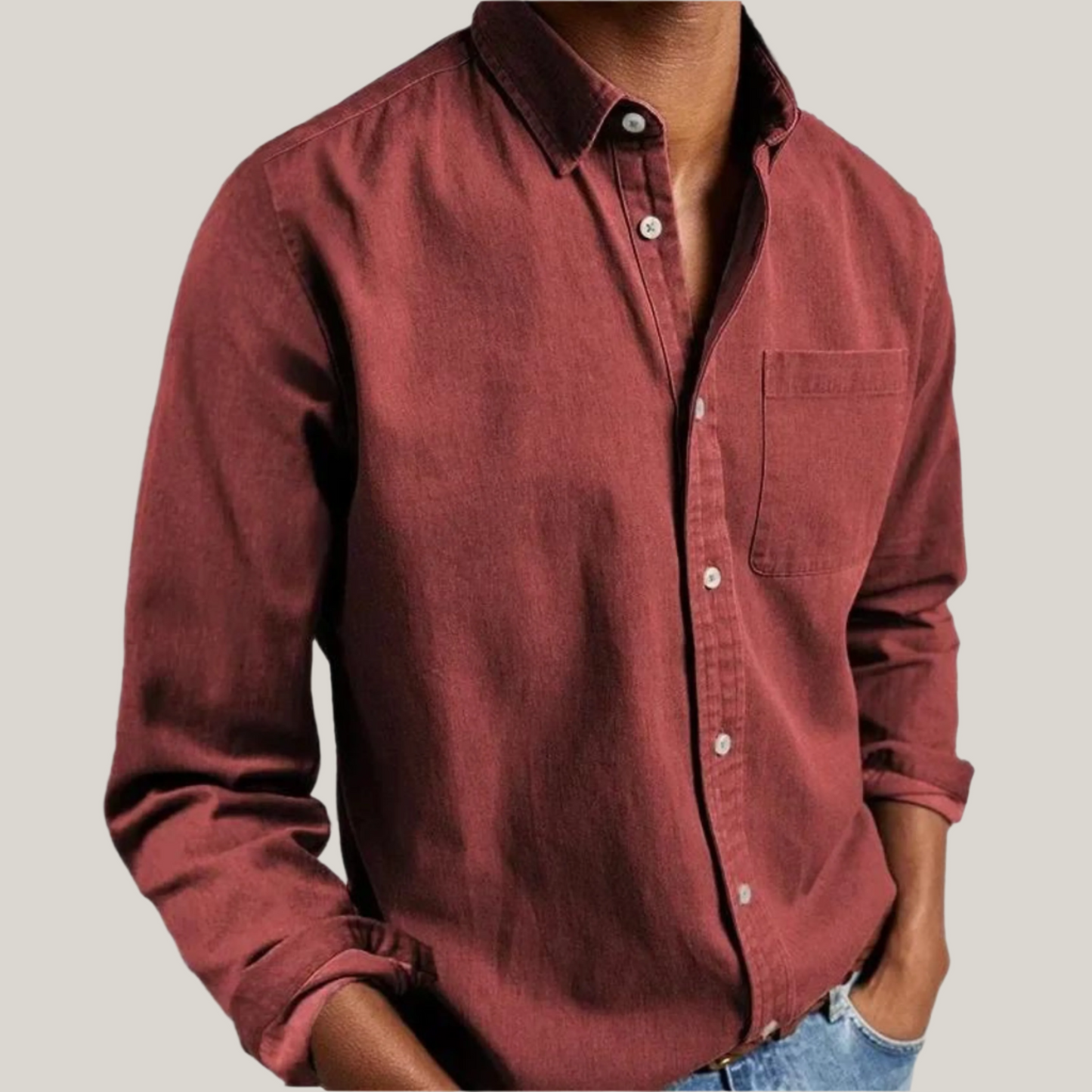 Antonio Long Sleeve Shirt | Classic Men's Cotton Business and Casual Shirt