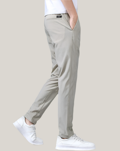 Men’s Slim Fit Drawstring Stretch Casual Trousers