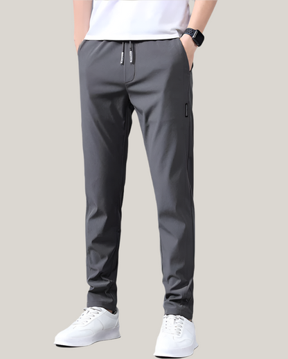 Men’s Slim Fit Drawstring Stretch Casual Trousers