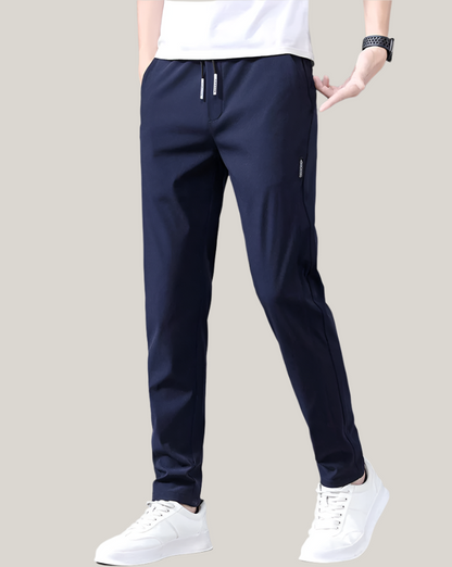 Men’s Slim Fit Drawstring Stretch Casual Trousers