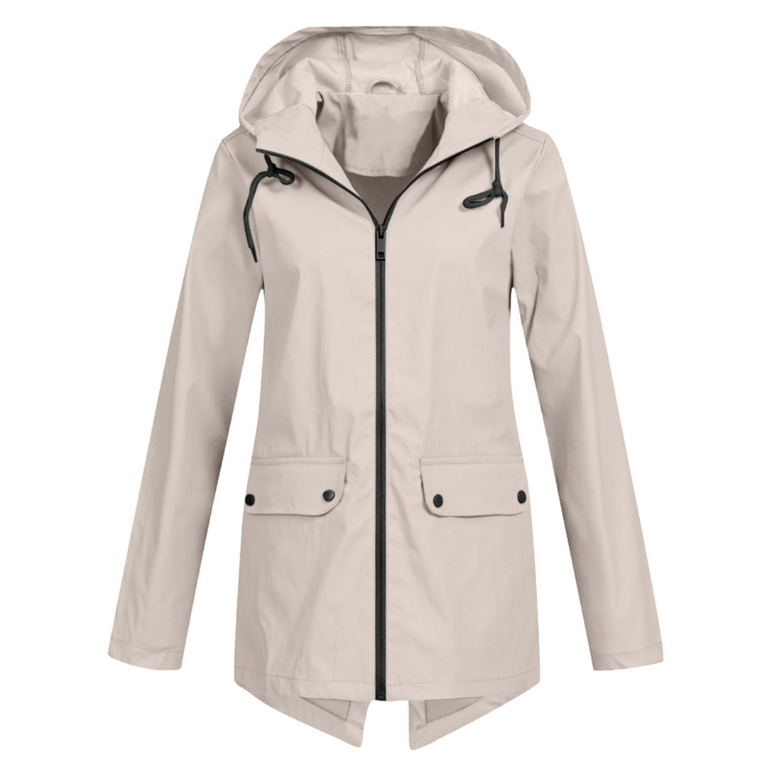 Waterproof Women's Hooded Jacket For Outdoor Use - BritishElegance