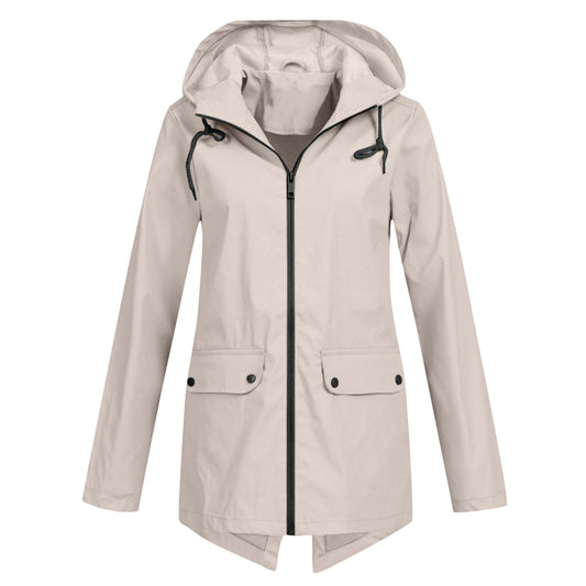 Waterproof Women's Hooded Jacket For Outdoor Use - BritishElegance